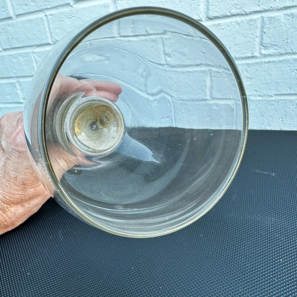 Buie Pottery Gatlinburg, Tennessee Signed Stoneware Wine Glass 9” tall. Like New
